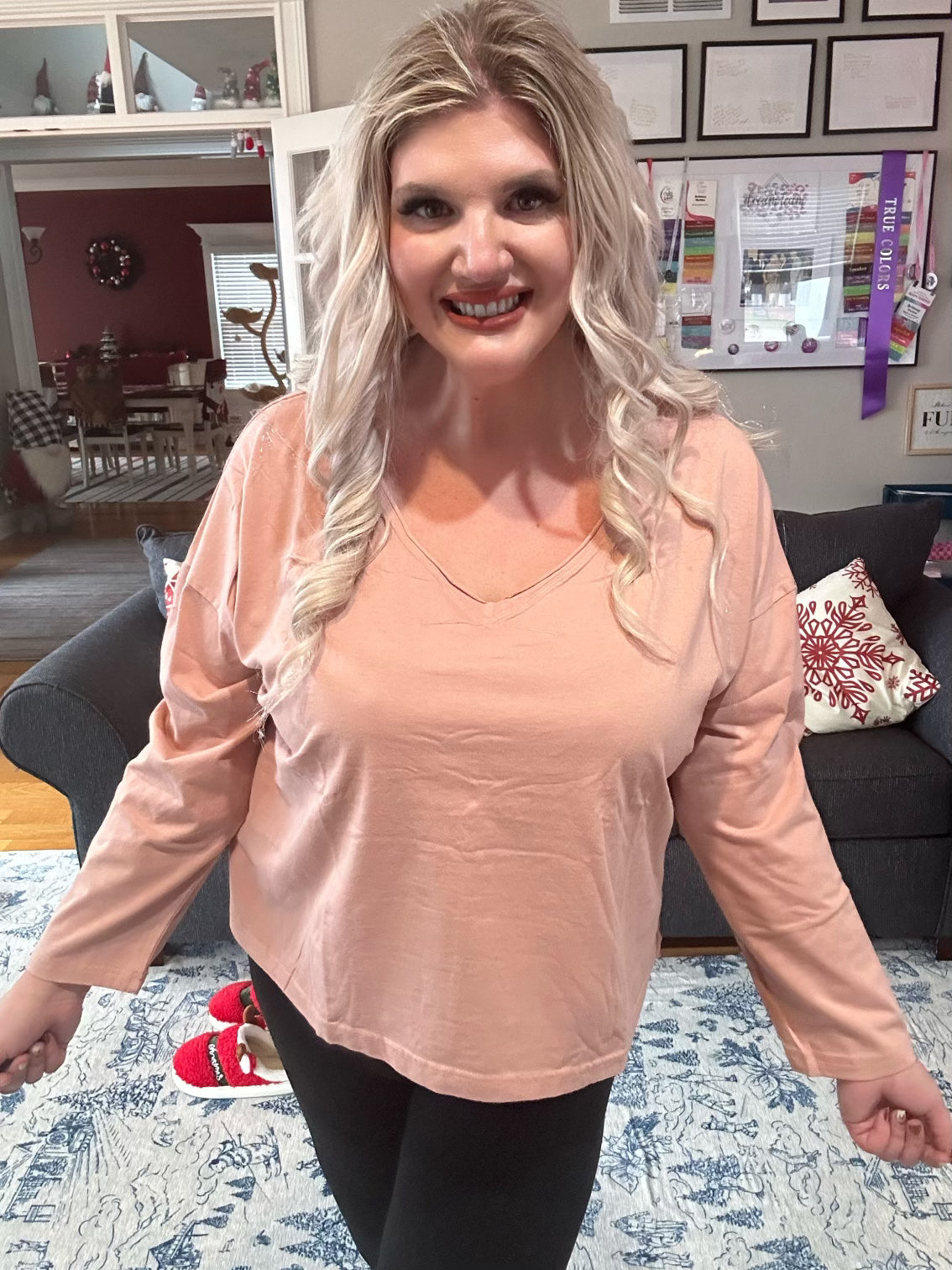 Mauve Parker Basic Washed Tee Top