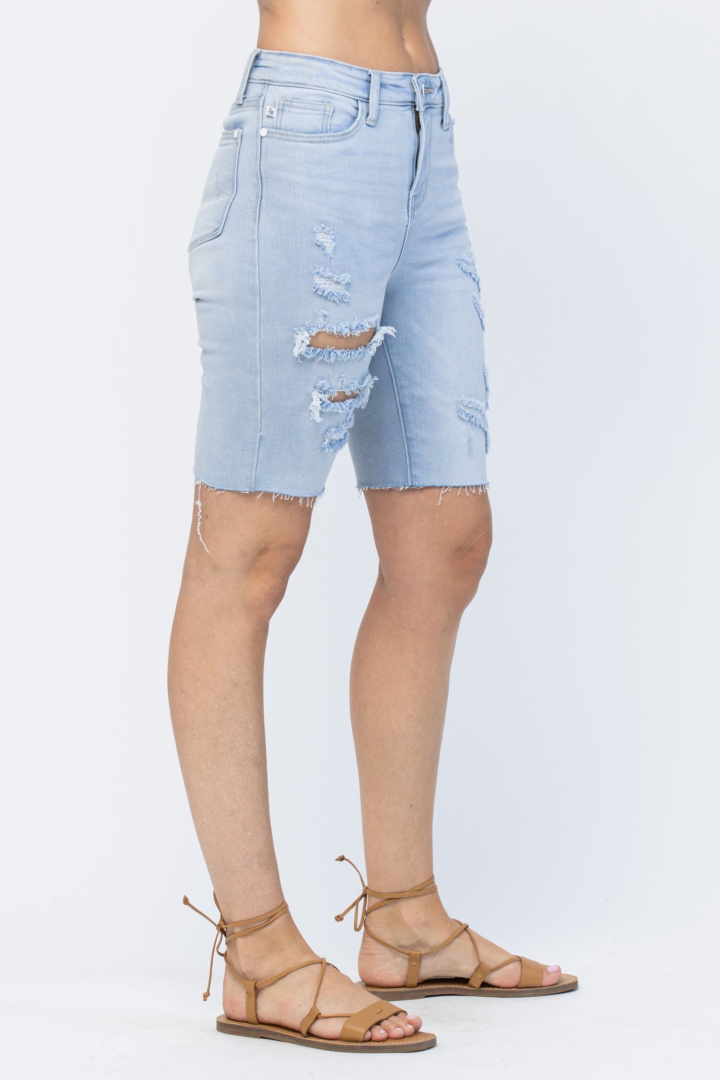 Judy Blue High Waist Destroyed Cut Off Bermudas