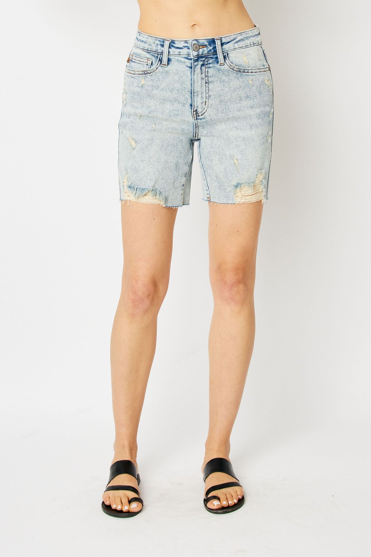 Judy Blue High Waist Mineral Wash Shorts