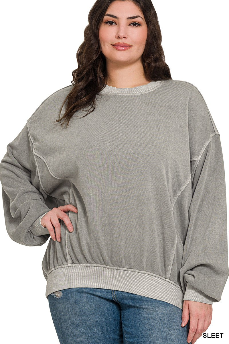 Sleet Soft Fleece Pigment Dye Pullover