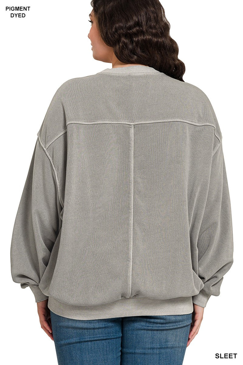Sleet Soft Fleece Pigment Dye Pullover