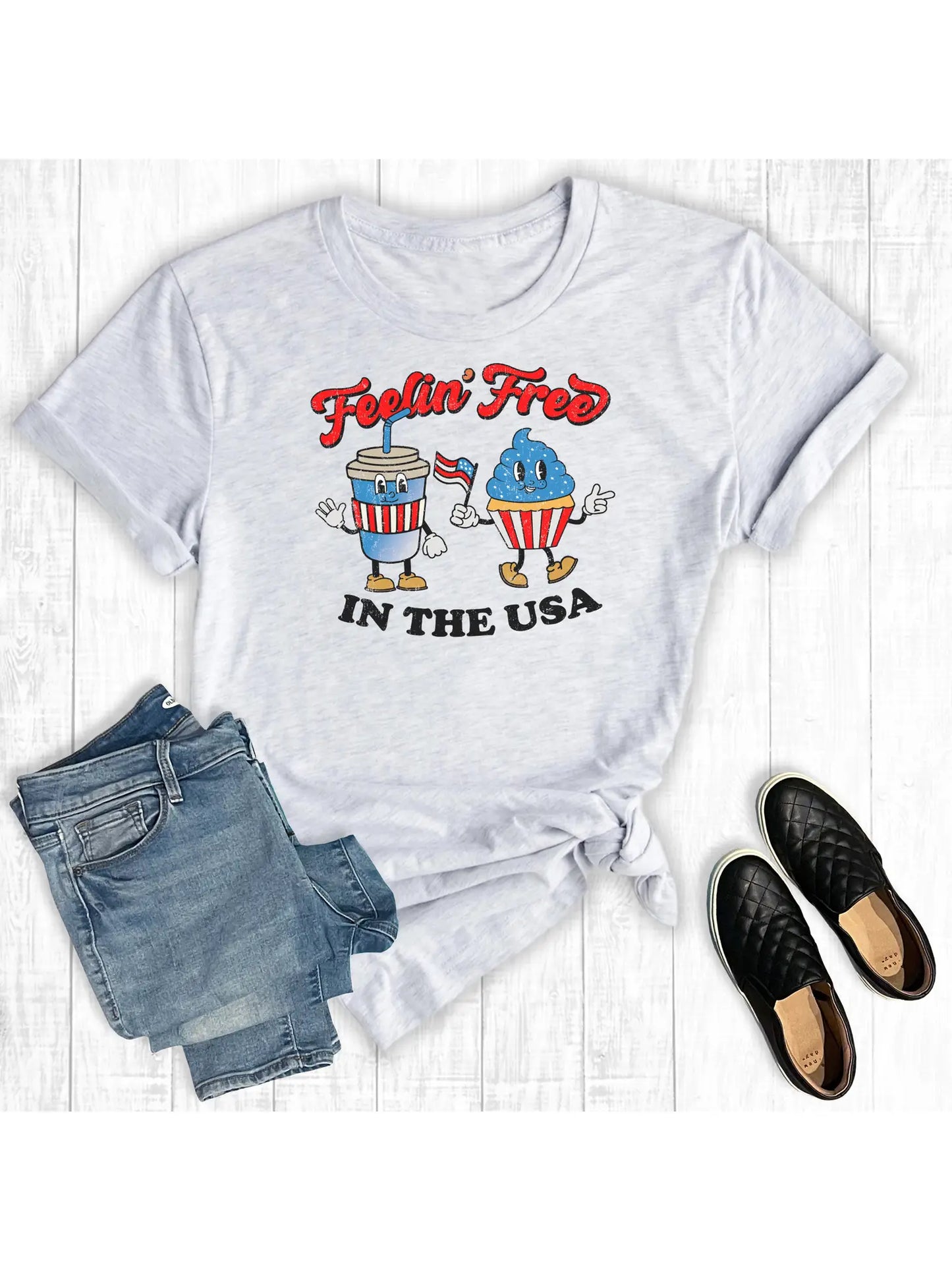 July 4th Feelin’ Free In The USA Graphic Tee