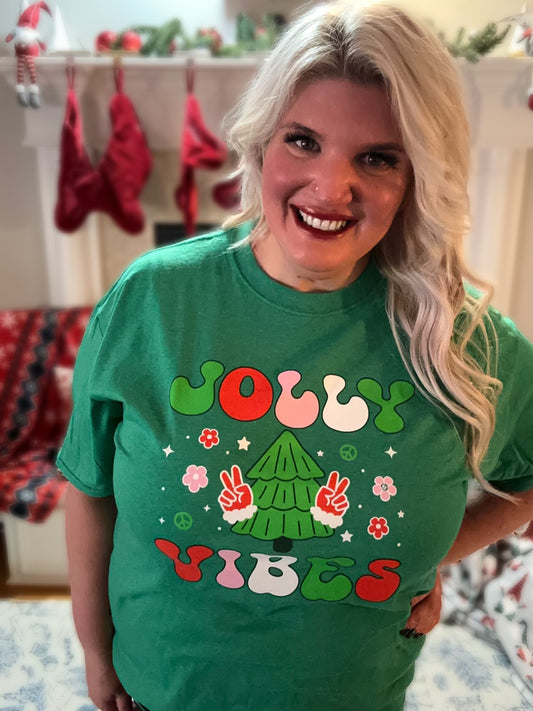 T2D Jolly Vibes Christmas Graphic T-Shirt