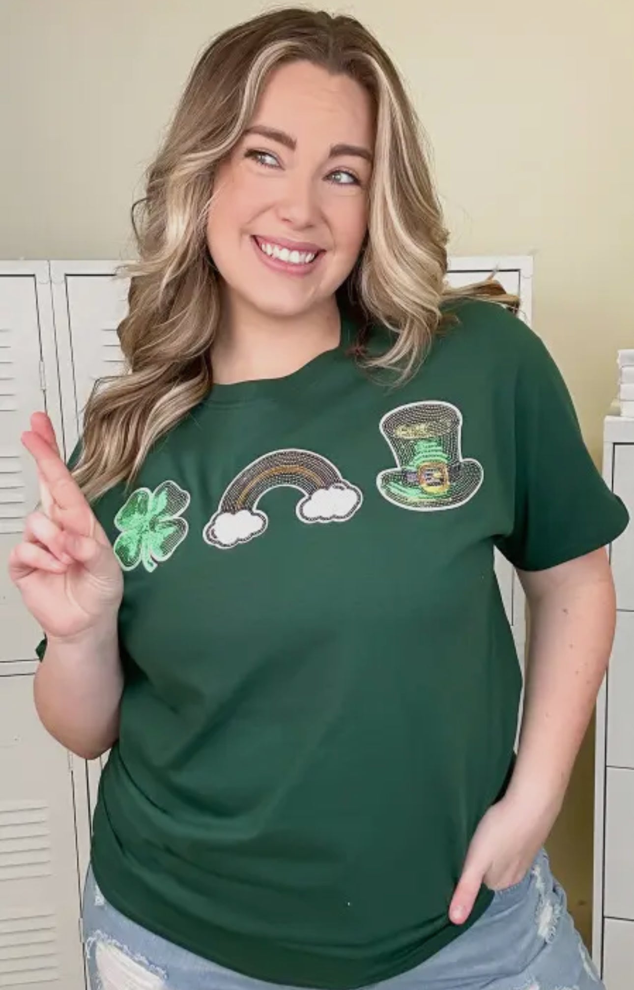 Kelly Green Sparkle St. Patrick’s T-Shirt