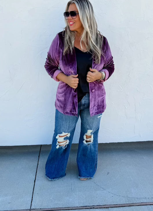 Purple Nyx Velvet Blazer