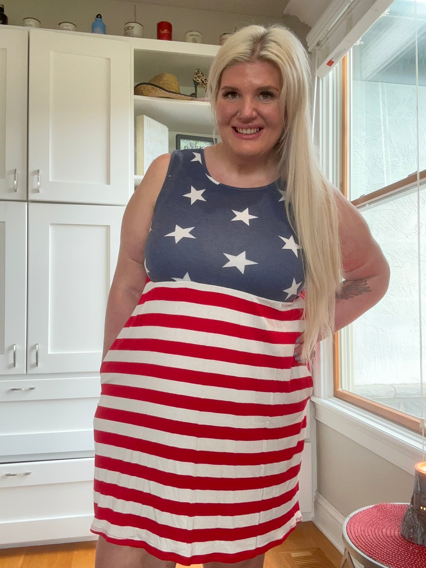 Flag Sun dress with Pockets