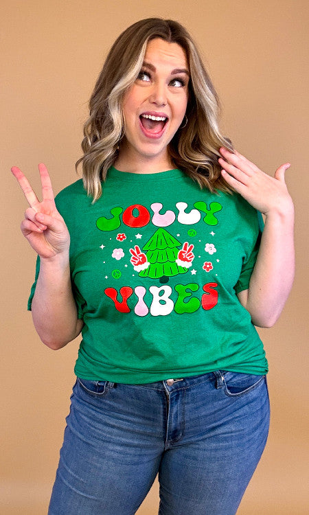 T2D Jolly Vibes Christmas Graphic T-Shirt