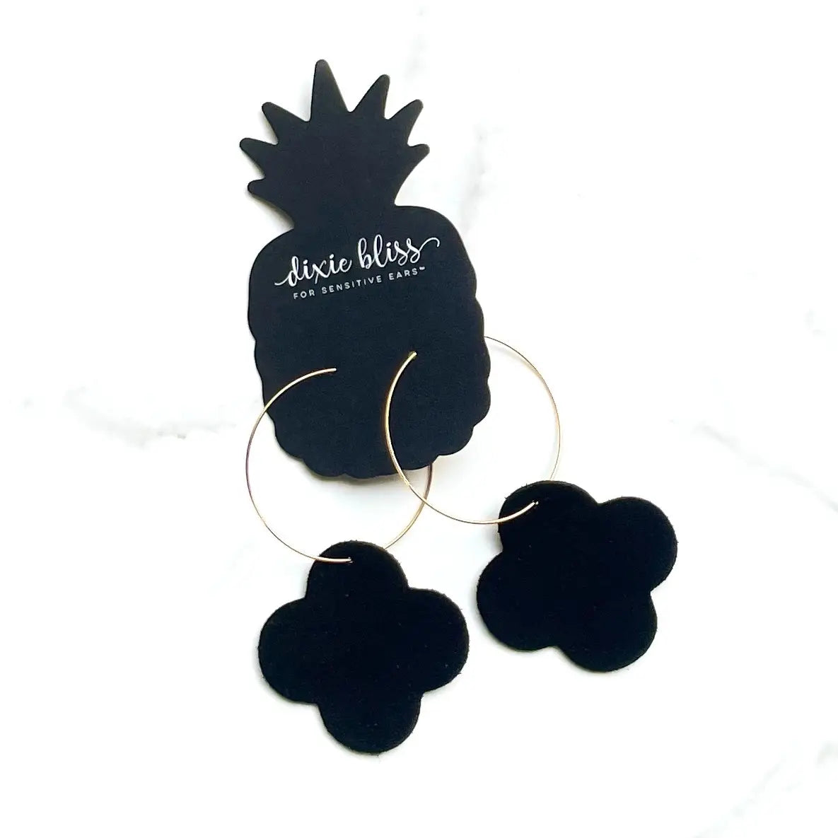 Madison in Black Suede Earrings