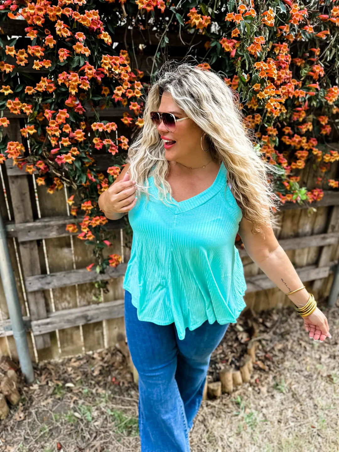 Turquoise Kinsley Tank