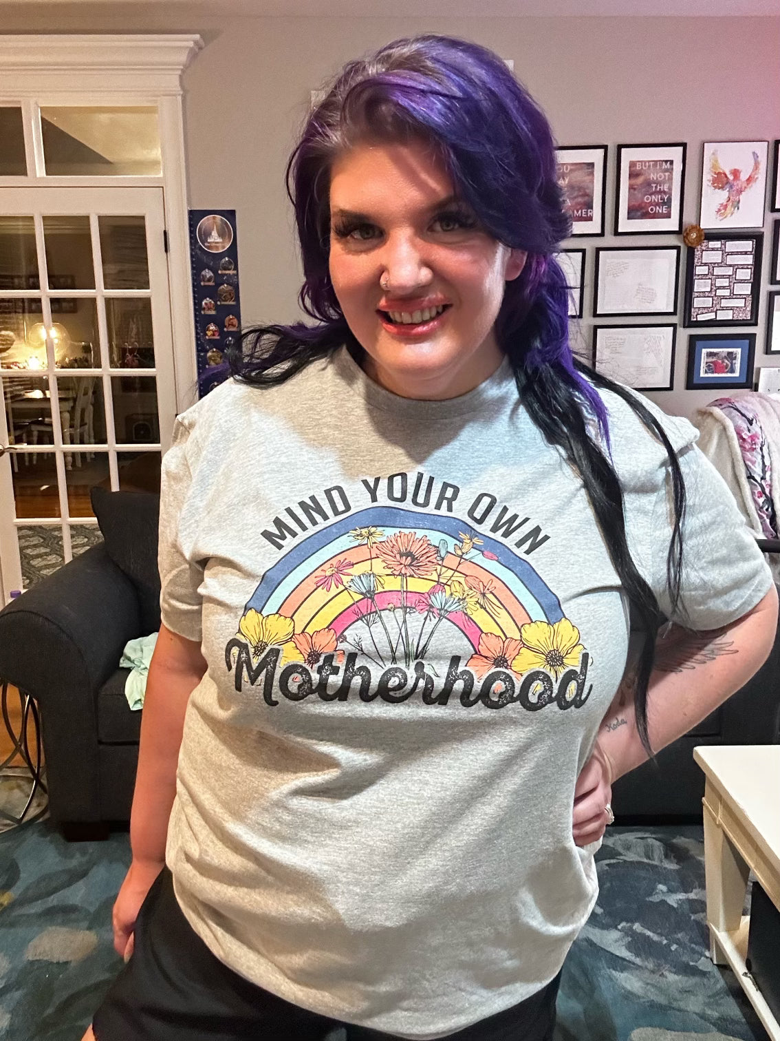 Mind Your Own Motherhood Rainbow Graphic Tee