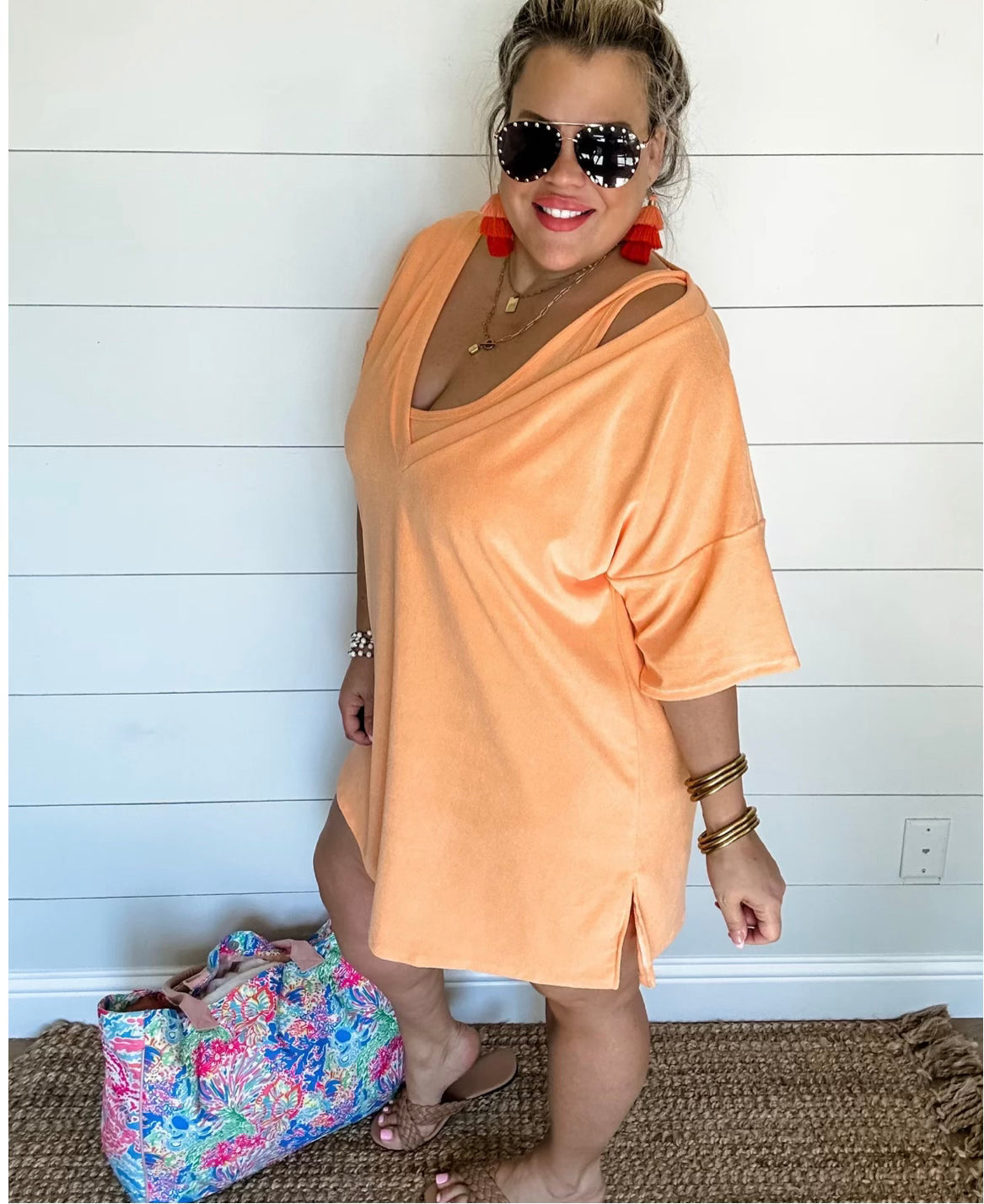 Cantelope Vitamin Sea Terry Dress