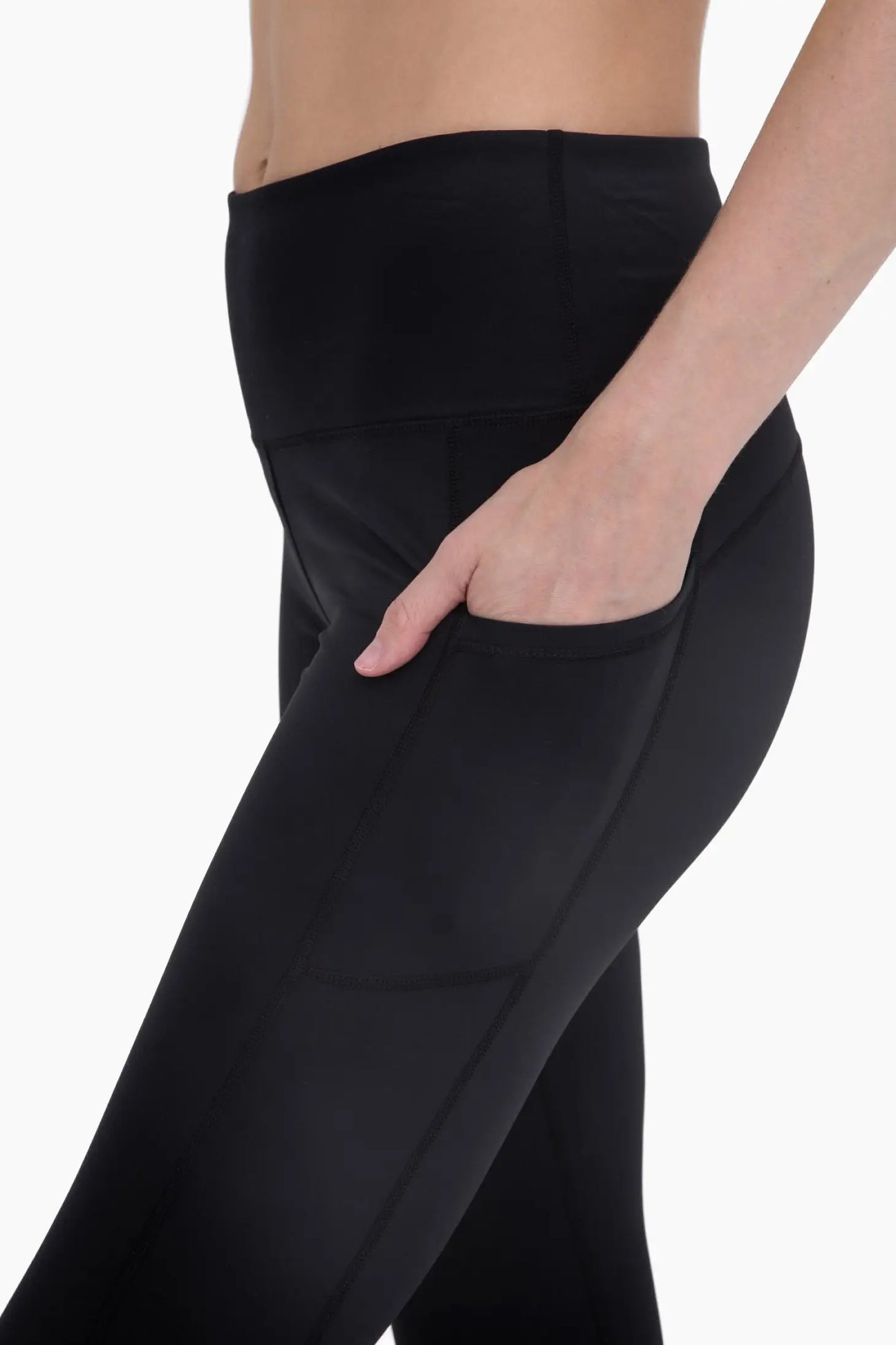 Black Brushed Interior High-Waisted Leggings